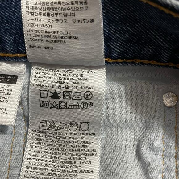 Levis 505 Mens Jeans Size 38 Blue Regular Fit Straight Zip Fly Denim Inseam 28 - Picture 8 of 12